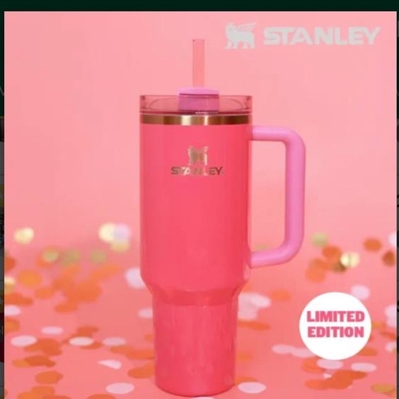 Berry Pink Glitter Stanley Tumbler - Picture 4 of 5